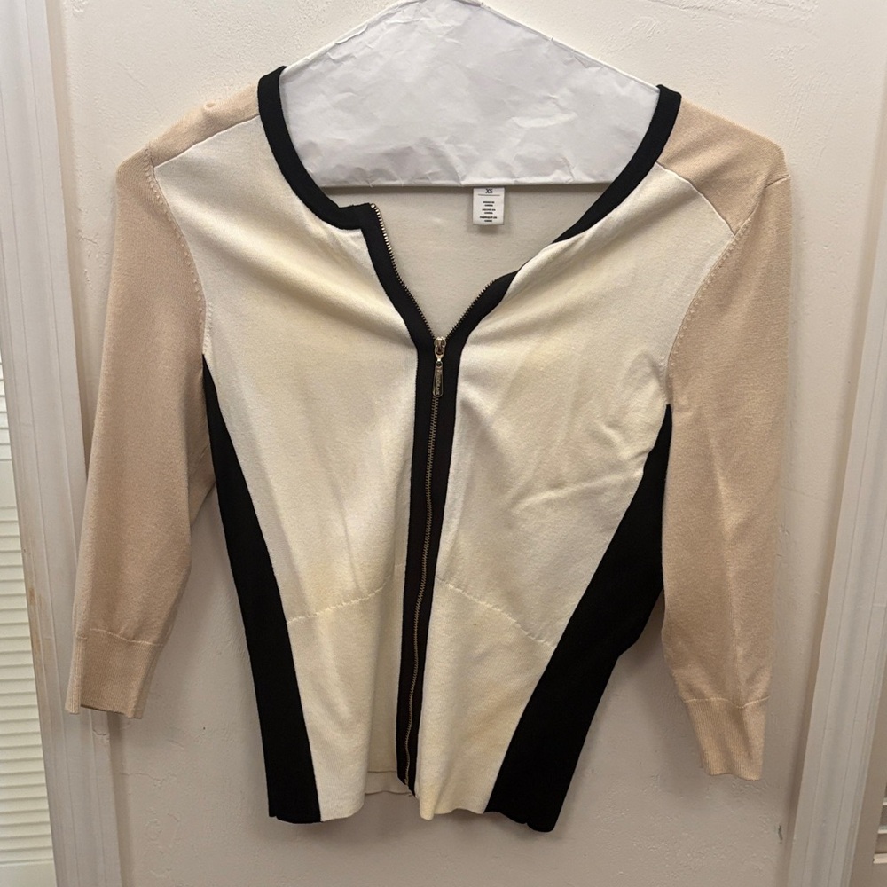 White House Black Market Women's Colorblock Cardigan